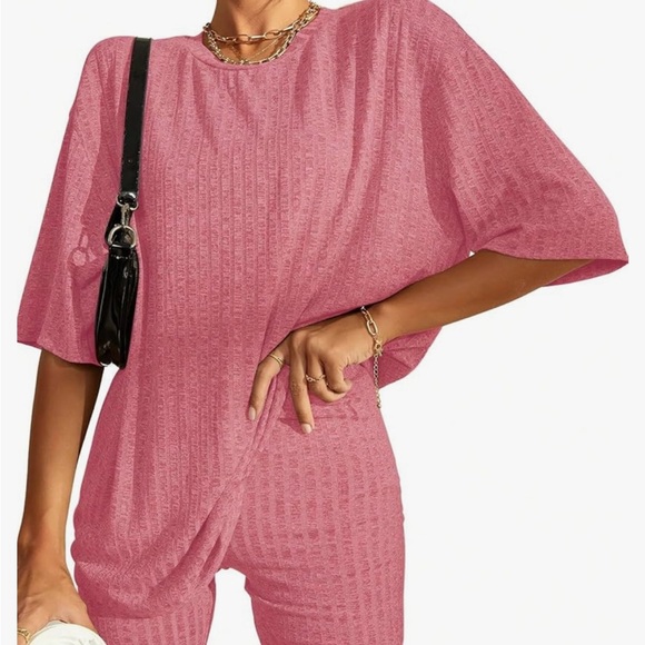 Women’s Ribbed Two-Piece Set - Picture 1 of 2
